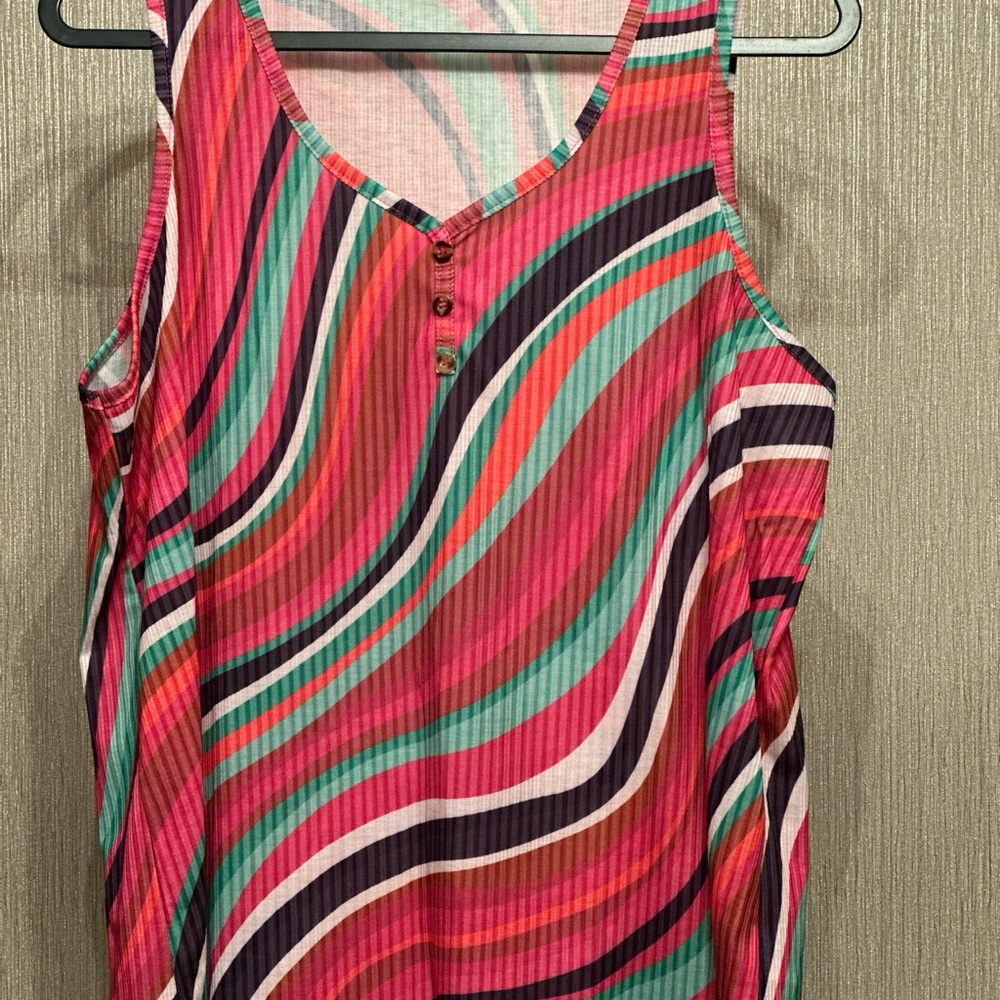 Never Worn! Knit Tank with Button Detail